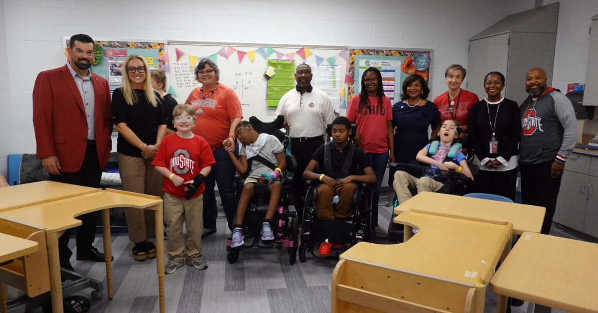 ryan and nina day with students